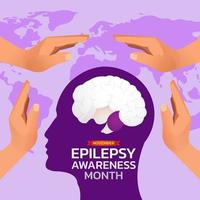 National Epilepsy Awareness Month. vector