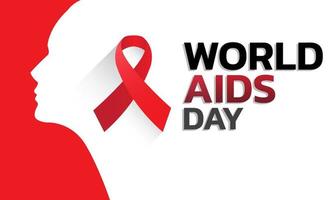 World AIDS Day Banner Background Illustration. vector