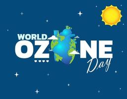 World Ozone Day Vector illustration for Poster, banner Design.