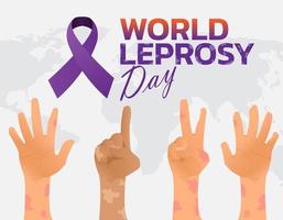 Vector illustration on the theme of World Leprosy Day