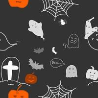 Halloween seamless pattern design vector