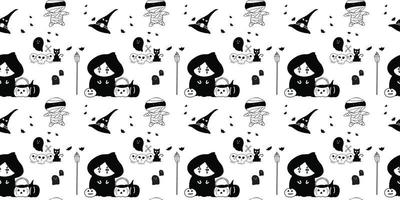 Halloween seamless pattern design vector