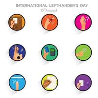 Happy Left-handers Day vector