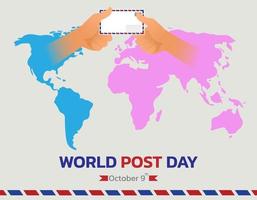 Background for World post day. vector