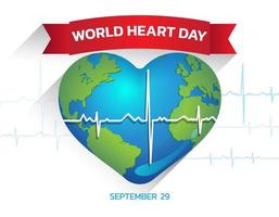 Vector Illustration, Poster Or Banner for World Heart Day.