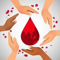 El día mundial de la hemofilia se celebra todos los años el 17 de abril. vector