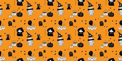 Halloween seamless pattern design vector