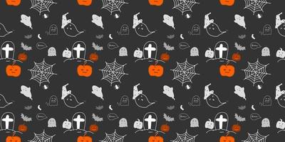 Halloween seamless pattern design vector