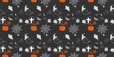 Halloween seamless pattern design vector