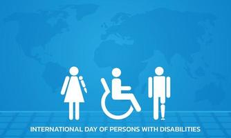 Vector illustration on the theme of International day of persons with disabilities