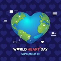 Vector Illustration, Poster Or Banner for World Heart Day.