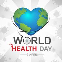el día mundial de la salud es un día mundial de concienciación sobre la salud vector