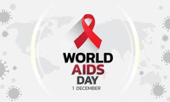 World AIDS Day Banner Background Illustration. vector