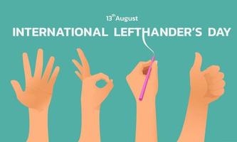 Happy Left-handers Day vector