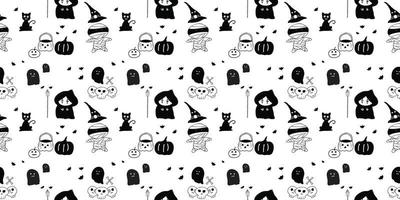 Halloween seamless pattern design vector