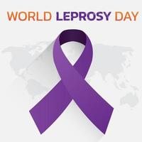 ilustración vectorial sobre el tema del día mundial de la lepra vector