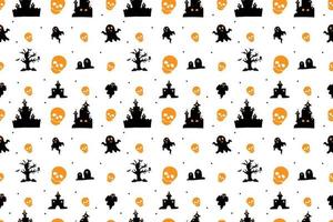 Halloween seamless pattern design vector