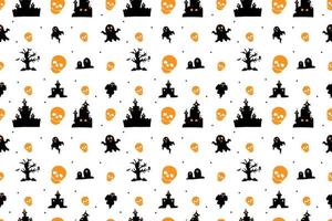 Halloween seamless pattern design vector