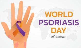 concepto del día mundial de la psoriasis. vector