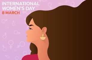 día Internacional de la Mujer. ilustración vectorial de mujeres. vector