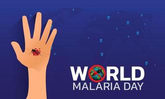diseño de concepto del día mundial de la malaria para el día de la malaria. vector
