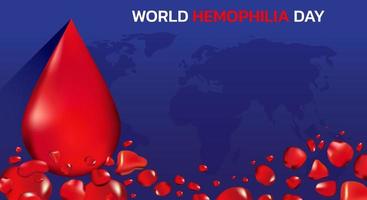 World Hemophilia day is observed every year on April 17, vector