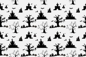 Halloween seamless pattern design vector