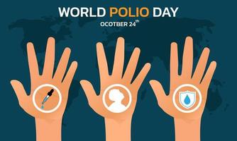 Vector illustration on the theme of world Polio day.