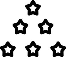 Ilustración de vector de albergue de 6 estrellas en un fondo. Símbolos de calidad premium. iconos vectoriales para concepto y diseño gráfico.