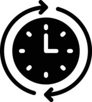 ilustración de vector de recarga de tiempo en un fondo. símbolos de calidad premium. iconos vectoriales para concepto y diseño gráfico.