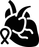 ilustración de vector de cáncer de corazón en un fondo. símbolos de calidad premium. iconos vectoriales para concepto y diseño gráfico.