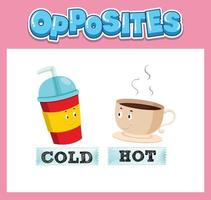 Opposite English words for kids vector