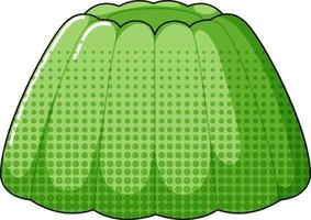 Green jelly on white background vector