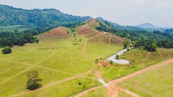 Grass Mountain, Ranong Province, in Thailand is unusually beautiful as a tourist attraction. Thailand tourism concept photo