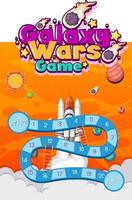Game template with space theme background vector