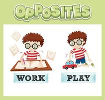 Opposite English words for kids vector