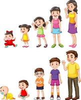 Boy and girl growing up vector
