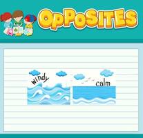 Opposite words with pictures for kids vector