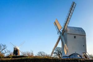 Clayton, East Sussex, Reino Unido, 2009. Molinos de viento Jack y Jill foto