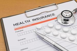 health insurance application form photo