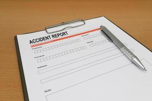 Accident report form photo