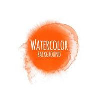 Abstract watercolor background orange color isolated on white color Vector