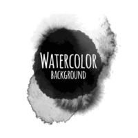 Abstract watercolor black color background isolated on white vector