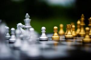 Chess, board games for concepts and contests, and strategies for business success ideas photo