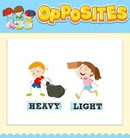 Opposite words for heavy and light vector