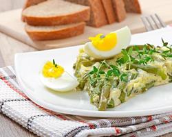 Omelet with green bean photo