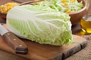 Preparation of salad from Chinese cabbage