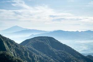The natural scenery of mountains in Indonesia. Indonesian mountain landscape photo