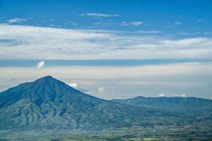 The natural scenery of mountains in Indonesia. Indonesian mountain landscape photo