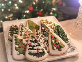 galletas de arbol de navidad foto